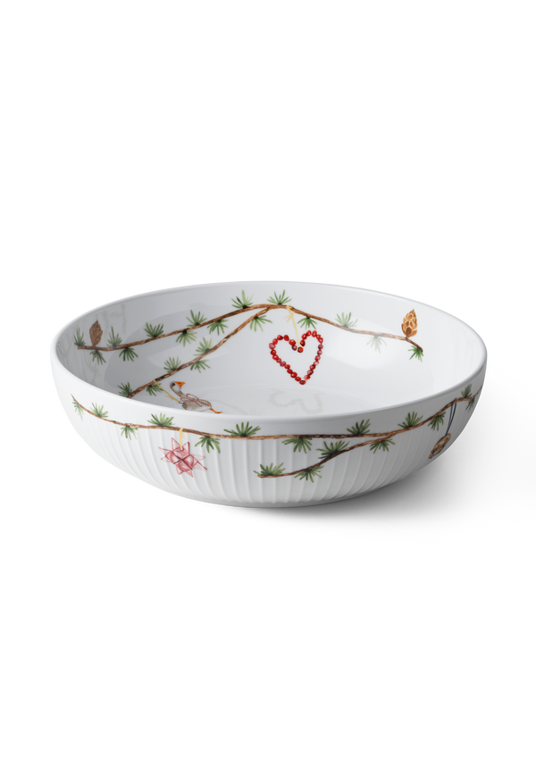 Hammershøi Christmas Bowl Ø30 cm white w. deco