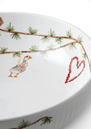 Hammershøi Christmas Bowl Ø30 cm white w. deco