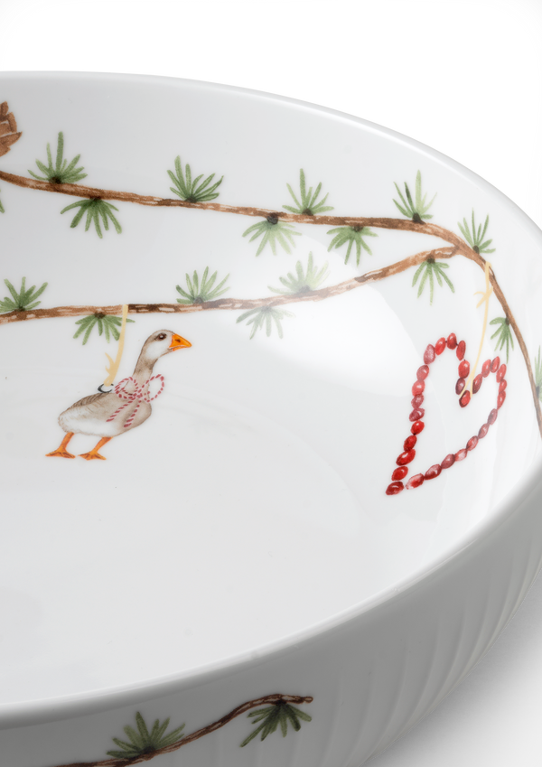 Hammershøi Christmas Bowl Ø30 cm white w. deco