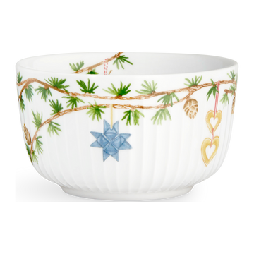 Hammershøi Christmas Bowl Ø12 cm white w. deco