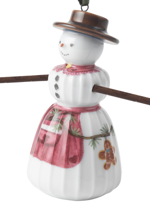 Hammershøi Christmas Snowwoman hanging variant H9 white w. deco