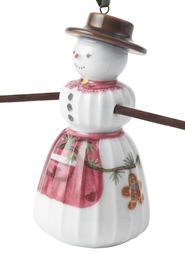 Hammershøi Christmas Snowwoman hanging variant H9 white w. deco