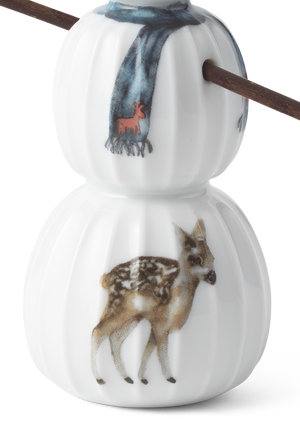 Hammershøi Christmas Snowman H11.5 white w. deco