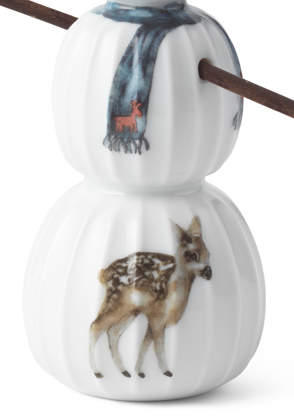 Hammershøi Christmas Snowman H11.5 white w. deco