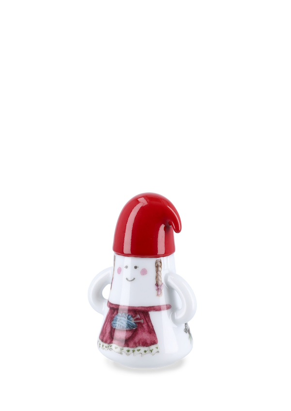 Hammershøi Christmas Mother Elf Ø6 cm white w. deco