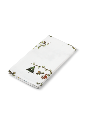 Hammershøi Christmas Napkin 45x45 cm white w. deco 4 pcs.