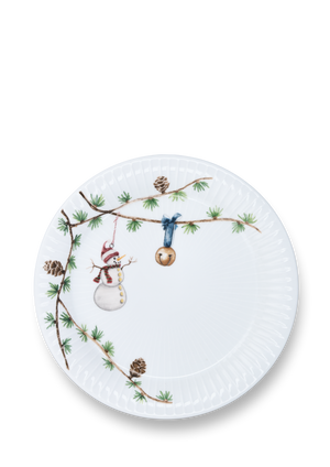 Hammershøi Christmas Plate Ø19 cm white w. deco