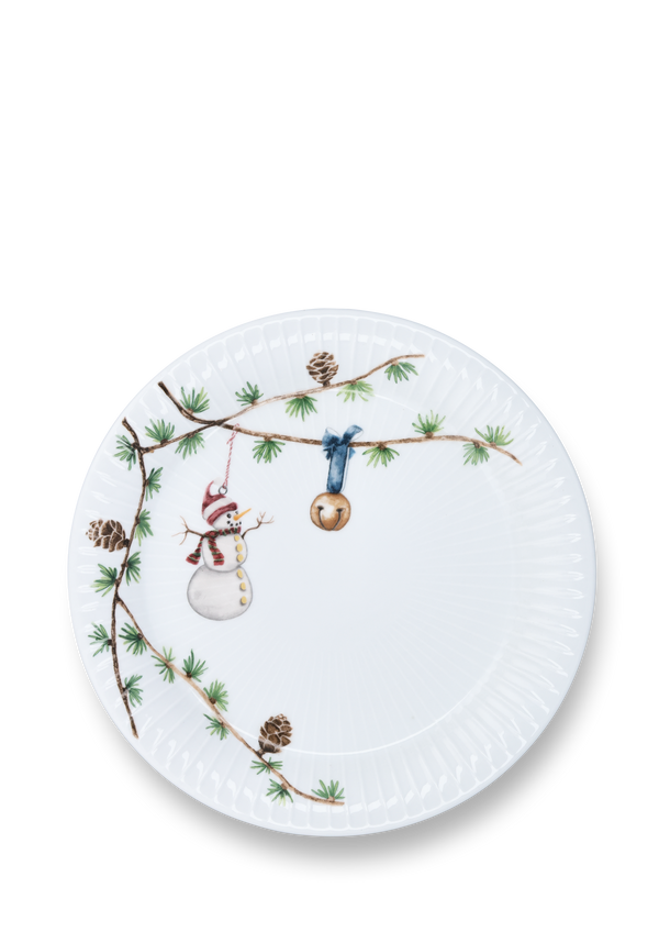 Hammershøi Christmas Plate Ø19 cm white w. deco