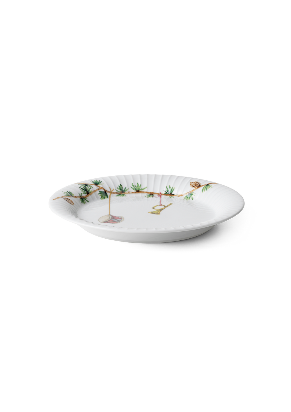 Hammershøi Christmas Plate Ø19 cm white w. deco