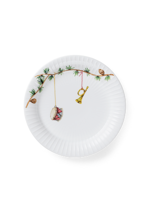 Hammershøi Christmas Plate Ø19 cm white w. deco
