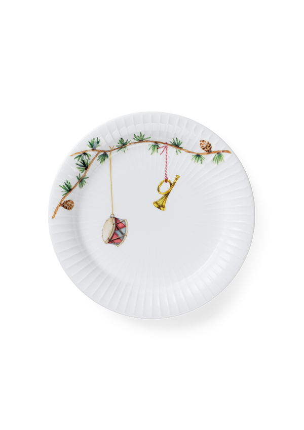 Hammershøi Christmas Plate Ø19 cm white w. deco