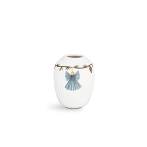 Hammershøi Christmas Vase H10.5 cm white w. deco