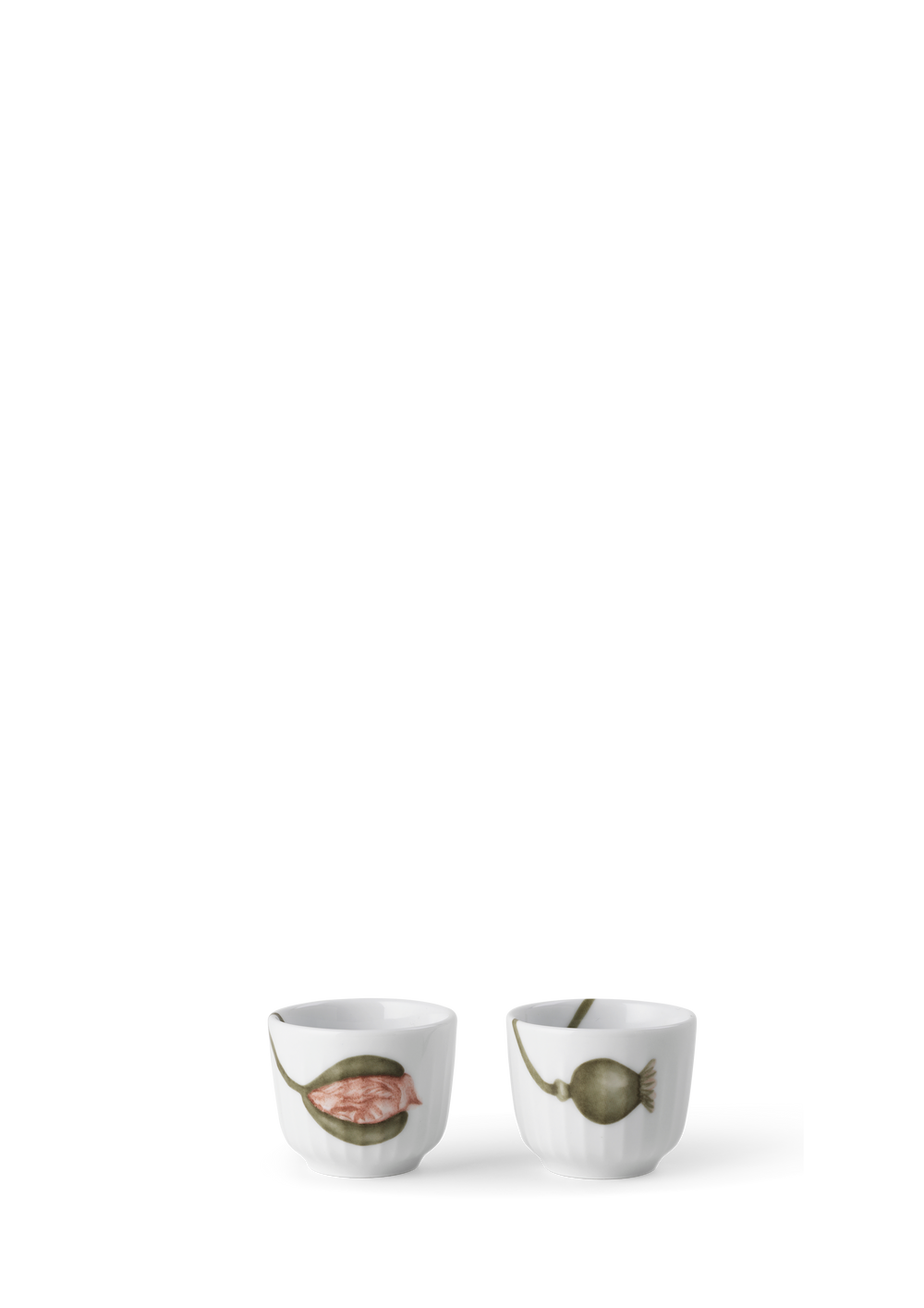 Hammershøi Poppy Egg cup Ø5 cm white w. deco 2 pcs.