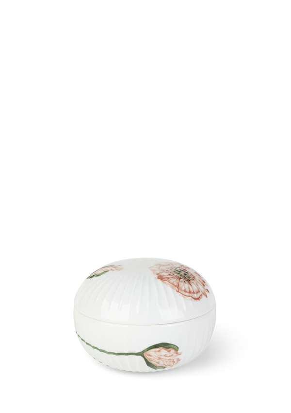 Hammershøi Poppy Bonbonniere Ø12 cm white w. deco