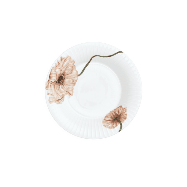 Hammershøi Poppy Soup plate Ø21 cm white w. deco