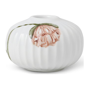 Hammershøi Poppy Candle holder round Ø7.5 cm white w. deco