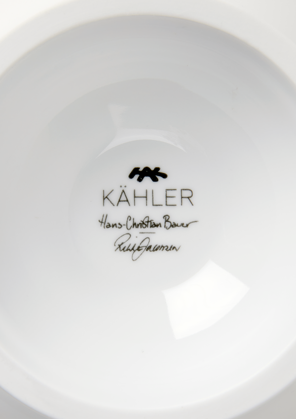 Hammershøi Poppy Bowl on stand Ø16 cm white w. deco
