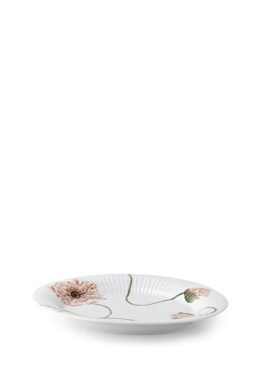Hammershøi Poppy Oval dish 22.5x28.5 cm white w. deco
