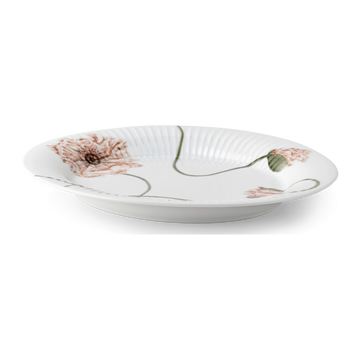 Hammershøi Poppy Oval dish 22.5x28.5 cm white w. deco