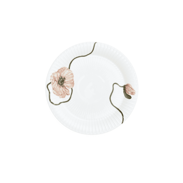 Hammershøi Poppy Plate Ø22 cm white w. deco