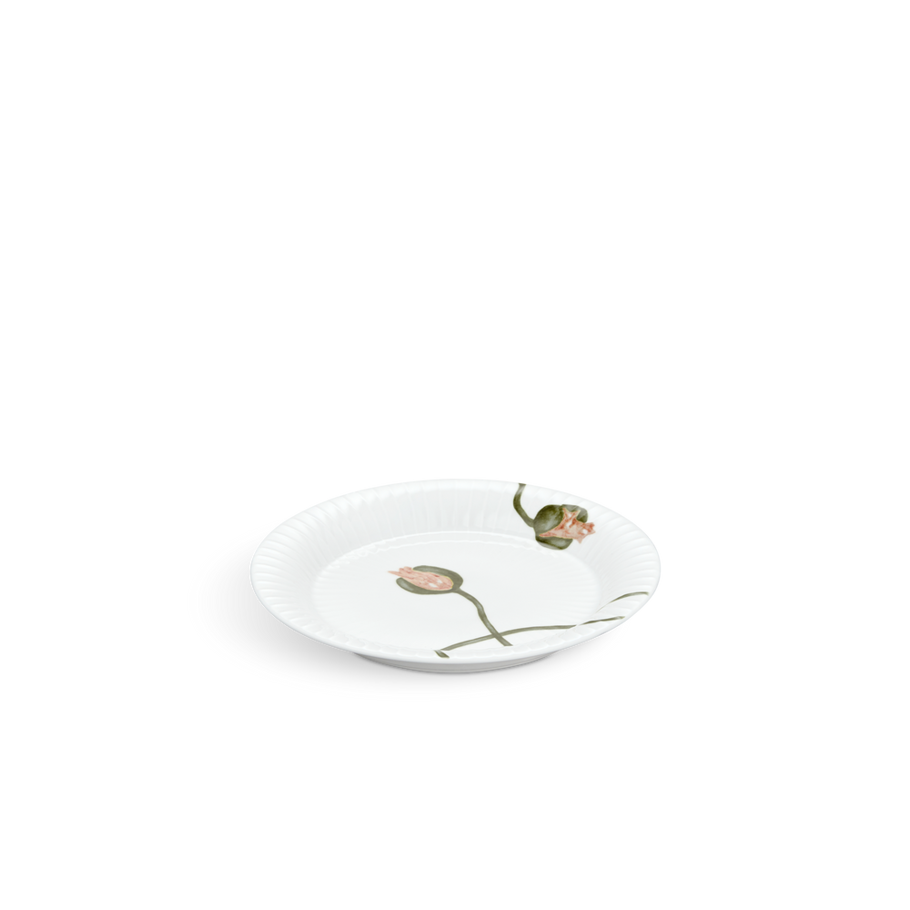Hammershøi Poppy Plate Ø19 cm white w. deco