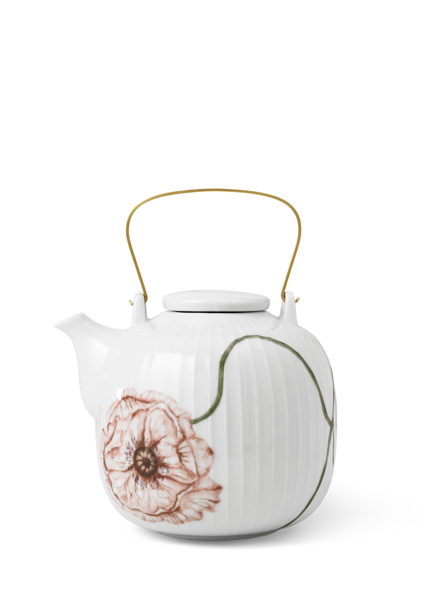 Hammershøi Poppy Teapot 1,2 l white w. deco