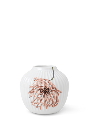 Hammershøi Poppy Vase H13 cm white w. deco