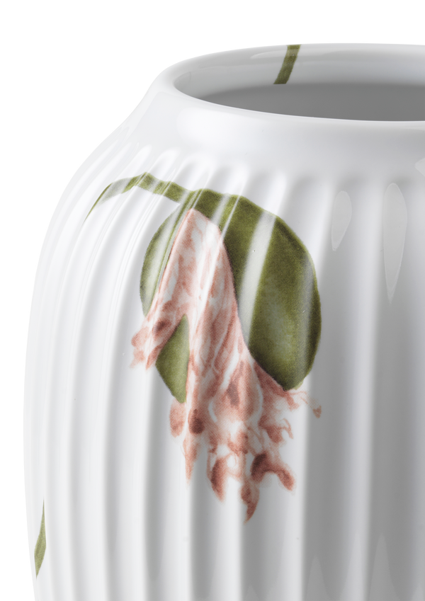 Hammershøi Poppy Vase H21 cm white w. deco