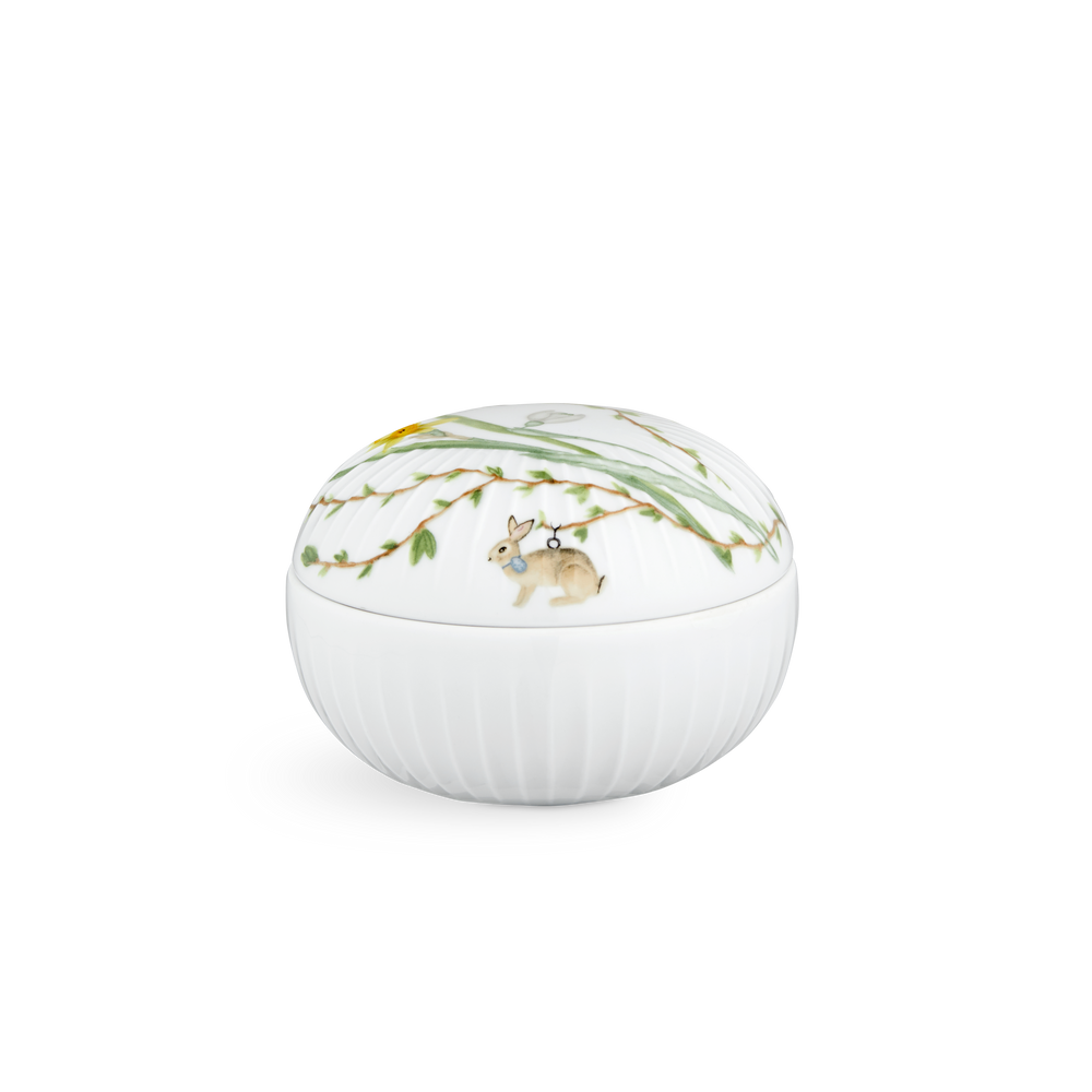 Hammershøi Spring Bonbonniere Ø12 cm white w. deco