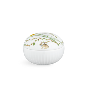 Hammershøi Spring Bonbonniere Ø12 cm white w. deco