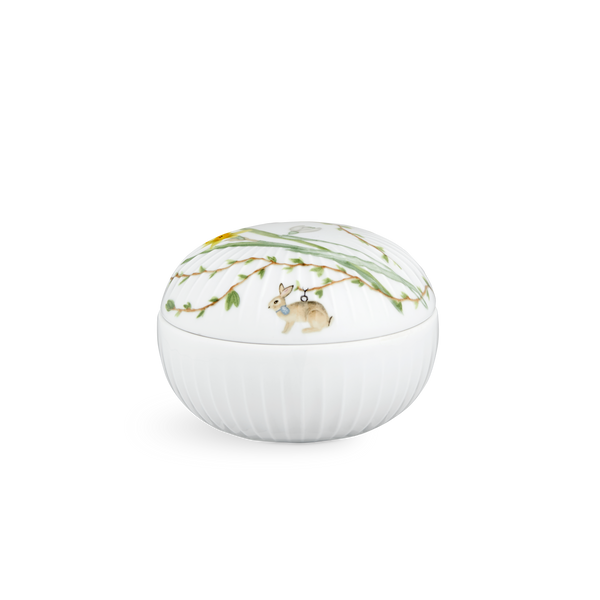 Hammershøi Spring Bonbonniere Ø12 cm white w. deco