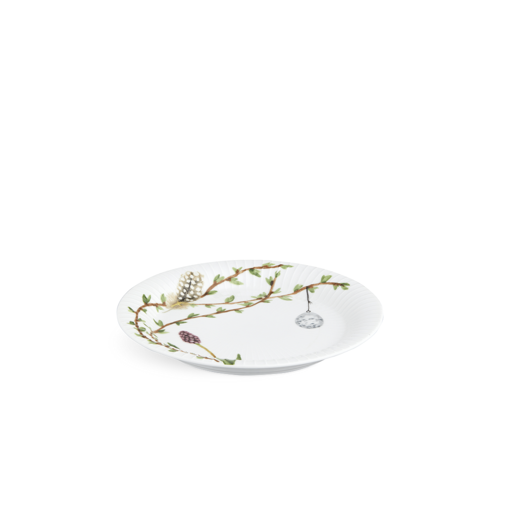 Hammershøi Spring Plate Ø22 cm white w. deco