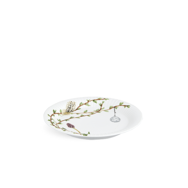 Hammershøi Spring Plate Ø22 cm white w. deco