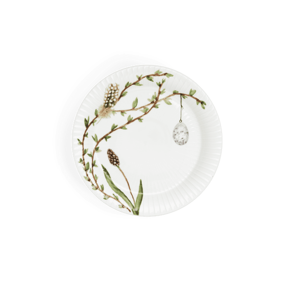 Hammershøi Spring Plate Ø22 cm white w. deco