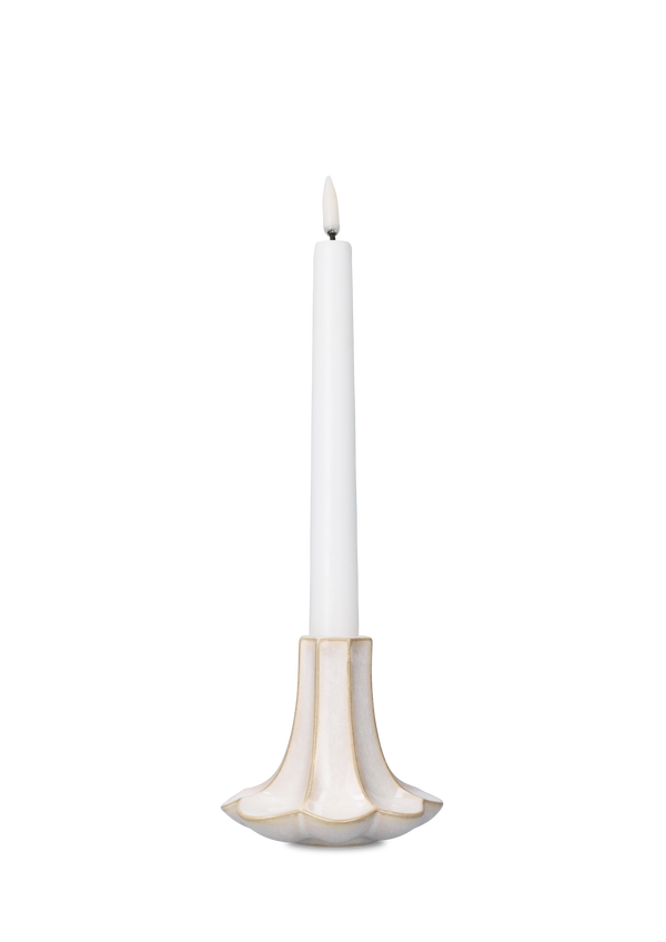 Kantarel Candle holder H10 cm sand