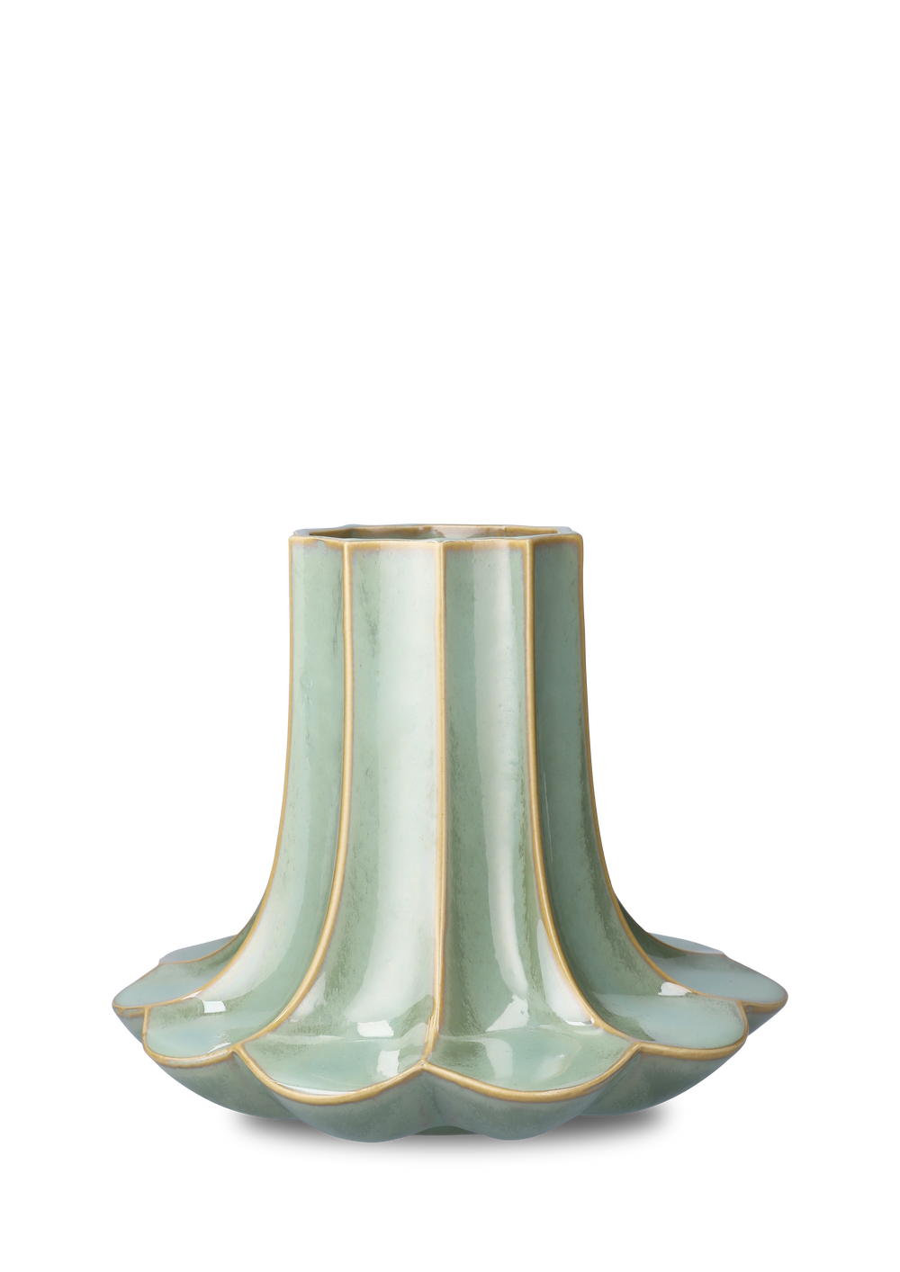 Kantarel Vase H20.5 cm green