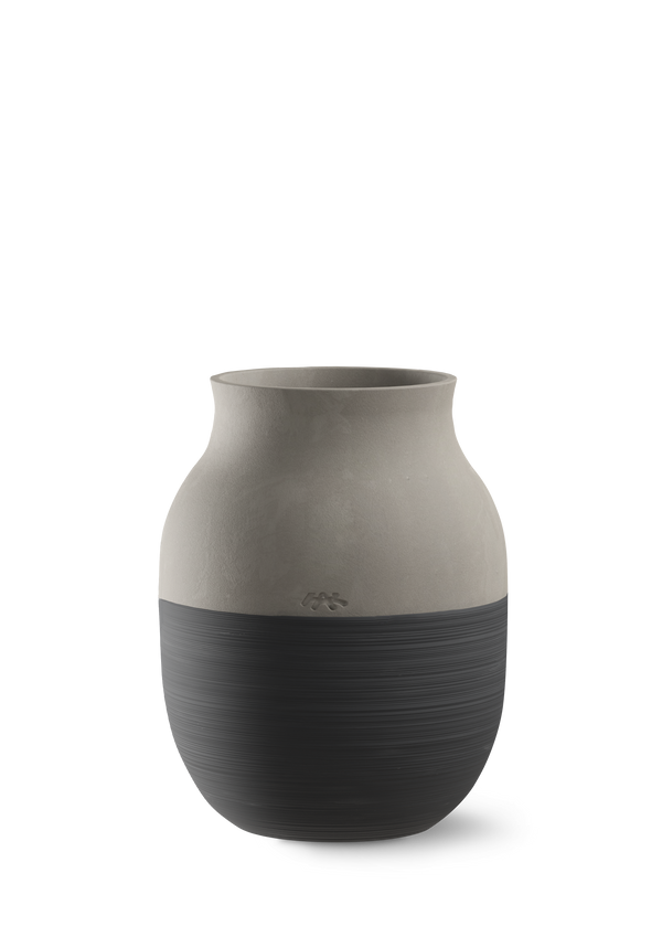 Omaggio Circulare Vase H20 cm anthracite grey