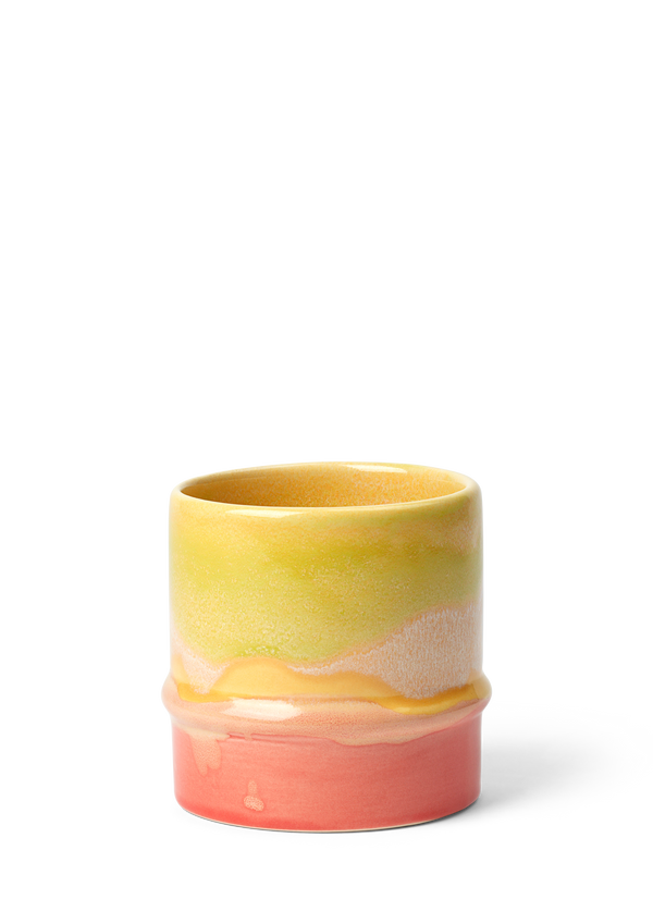 Poppery Mug 36 cl yellow/apple green/pink