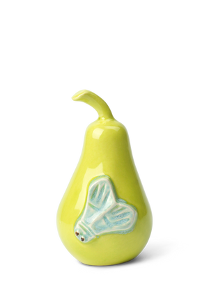 Poppery Pear with moth apple green/mint