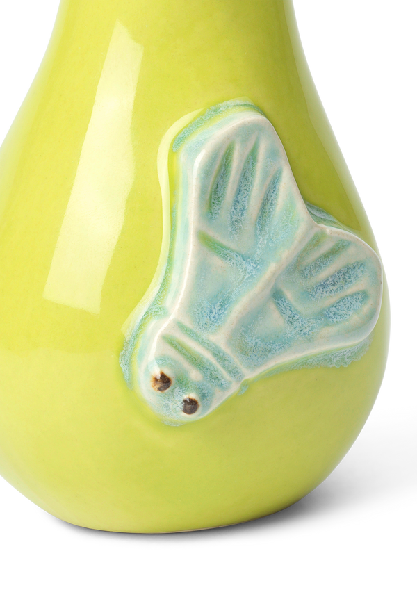 Poppery Pear with moth apple green/mint