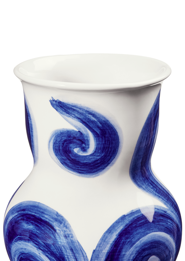 Tulle Vase H22.5 cm blue