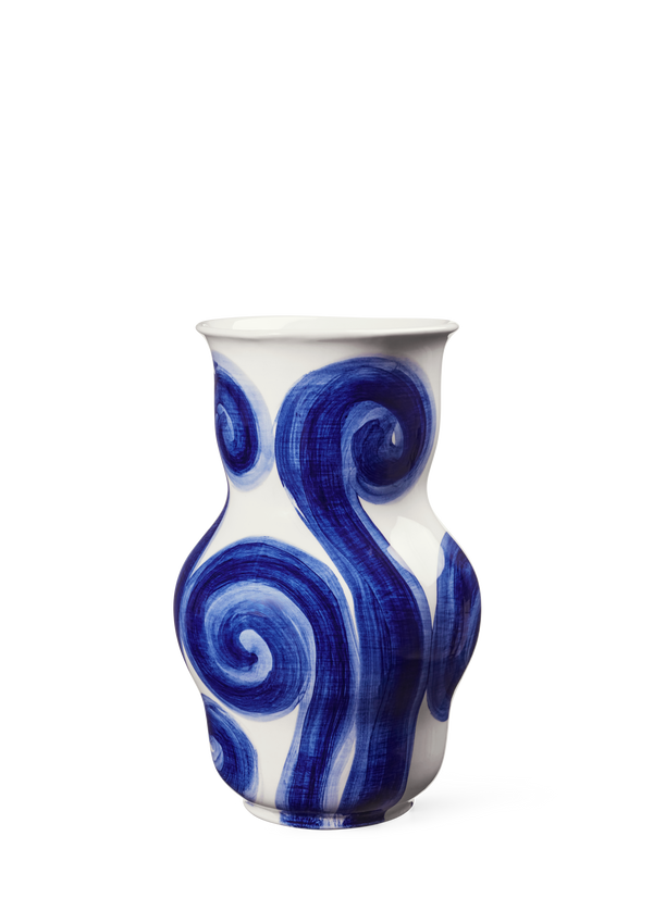 Tulle Vase H22.5 cm blue