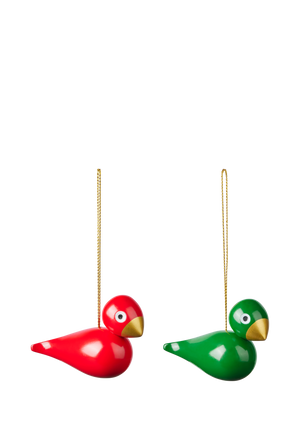 Christmas birds H5 red/green 2 pcs.