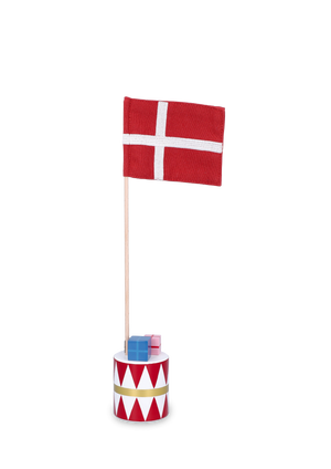 Table flag Danish H30 cm red/white