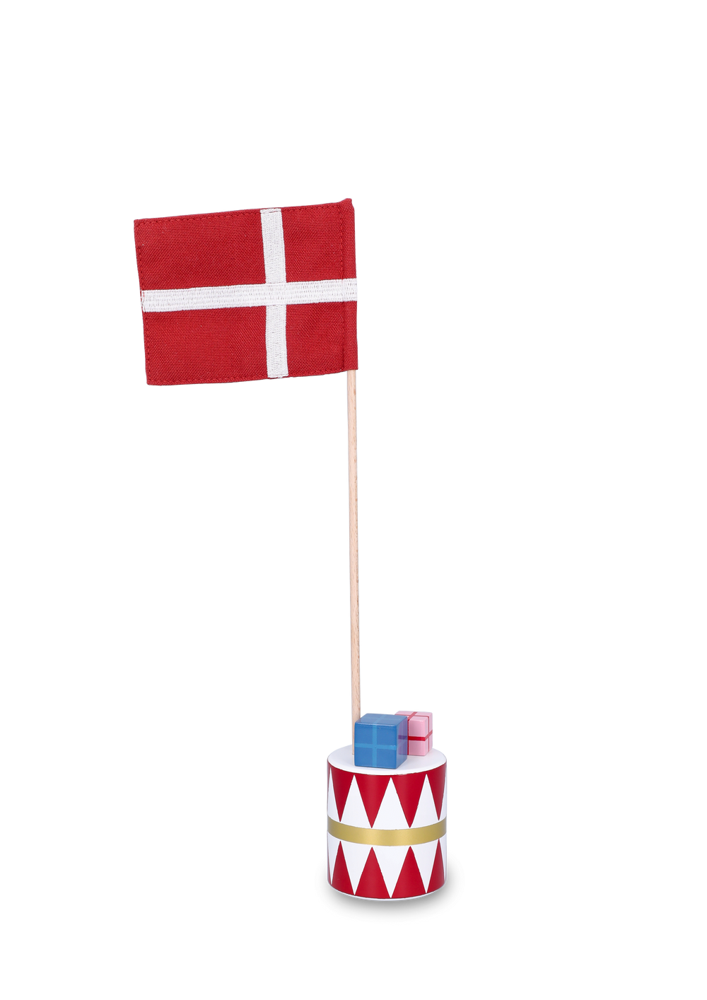 Table flag Danish H30 cm red/white