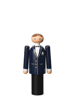Groom H12 cm blue/black/white