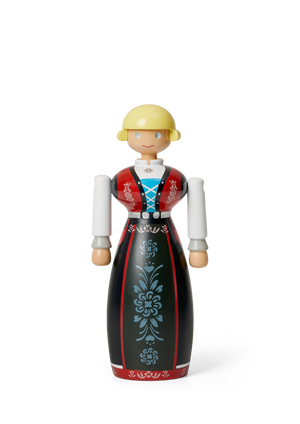 Norwegian Bunad Woman H18 cm black/red/white
