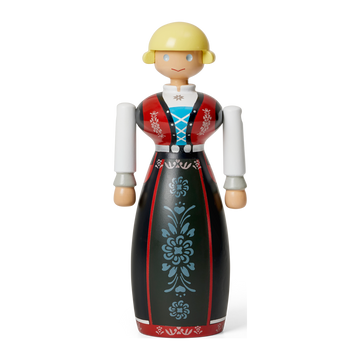 Norwegian Bunad Woman H18 cm black/red/white