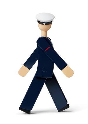Marine H20.5 cm dark blue/white