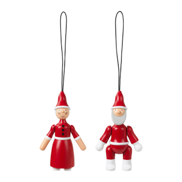 Santa Claus and Santa Clara red/white